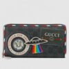 Replica Gucci Blue GG Blooms Zip Around Wallet 7