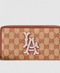 Replica Gucci Original GG Zip Around Wallet With LA Angels Patch