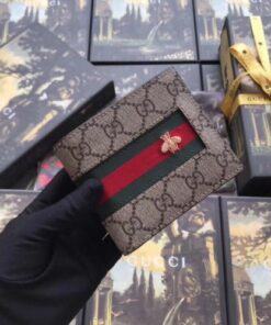 Replica Gucci Web GG Supreme Bee Bi-fold Wallet 2