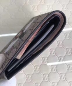 Replica Gucci Bee Print GG Supreme Bi-fold Wallet 383 2