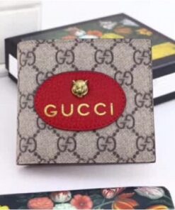 Replica Gucci Neo Vintage GG Supreme Wallet 473954 Red