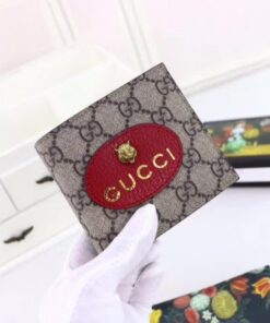 Replica Gucci Neo Vintage GG Supreme Wallet 473954 Red 2