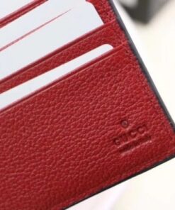 Replica Gucci Red Print Leather Bi-fold Wallet 2