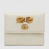 Replica Gucci White Leather Zip Around Wallet With Bow 10