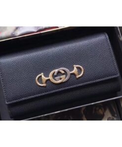 Replica Gucci Zumi Grainy Leather Continental Wallet 573612 2019 2