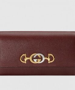 Replica Gucci Zumi Grainy Leather Continental Wallet 573612 Burgundy 2019 delihang-9061530