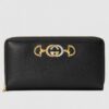 Replica Gucci Zumi Grainy Leather Zip Around Wallet 570661 White 10