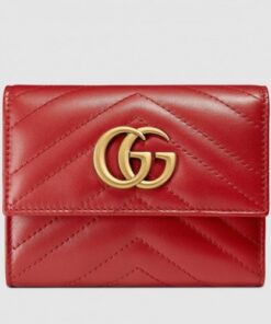 Replica Gucci Red GG Marmont Matelasse Wallet