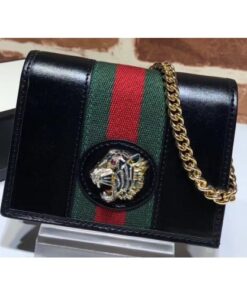 Replica Gucci Vintage Web Rajah Chain Card Case Wallet 573790 2019 2