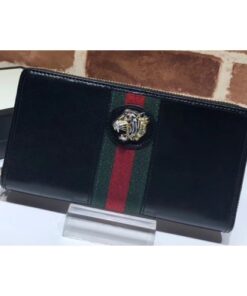 Replica Gucci Vintage Web Rajah Zip Around Wallet 573791 2019 2