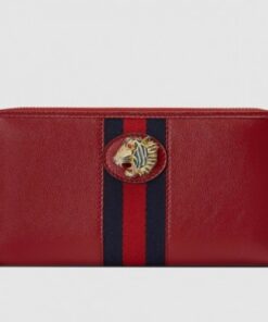 Replica Gucci Vintage Web Rajah Zip Around Wallet 573791 2019