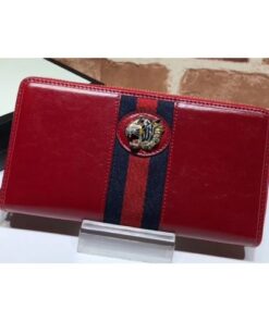 Replica Gucci Vintage Web Rajah Zip Around Wallet 573791 2019 2