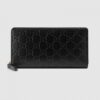 Replica Gucci Zip Around Wallet In Red Guccissima Leather 11