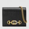 Replica Gucci Zumi Grainy Leather Card Case Wallet 570660 Green 2019 delihang-9052323 12