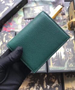 Replica Gucci Zumi Grainy Leather Card Case Wallet 570660 Green 2019 delihang-9052323 2