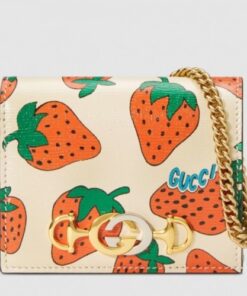 Replica Gucci Zumi Grainy Leather Card Case Wallet 570660 Strawberry 2019 delihang-9052325