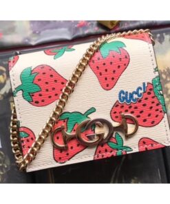 Replica Gucci Zumi Grainy Leather Card Case Wallet 570660 Strawberry 2019 delihang-9052325 2