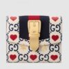 Replica Gucci Continental Wallet With Cat In Pink Signature Leather 9