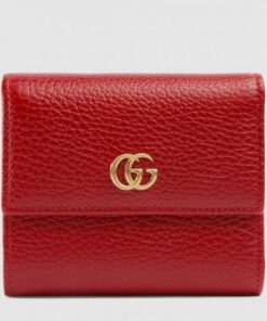 Replica Gucci Red GG Marmont Compact Wallet