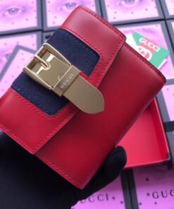 Replica Gucci Sylvie Flap Wallet In Red Leather 2