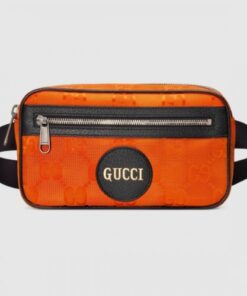 Replica Gucci Off The Grid Belt Bag In Orange GG Nylon