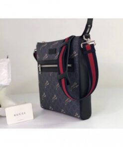 Replica Gucci Black GG Supreme Tigers Messenger Bag 2