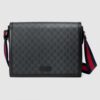 Replica Gucci Black GG Supreme Tigers Messenger Bag 6