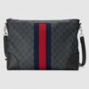 Replica Replica Gucci Black GG Supreme Flap Messenger Bag 547 10