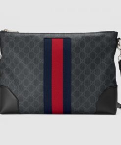 Replica Gucci Black Web GG Supreme Messenger Bag