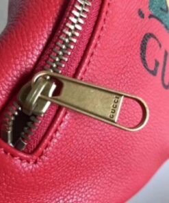 Replica Gucci Belt Bag In Red Print Leather 2