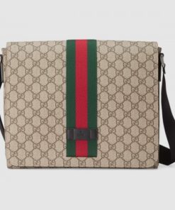 Replica Gucci Beige GG Supreme Web Messenger Bag 549