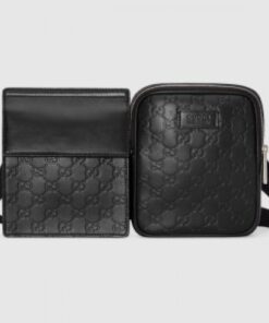 Replica Gucci Black Signature Leather Belt Bag 2