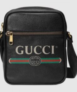 Replica Gucci Black Print Messenger Bag 2