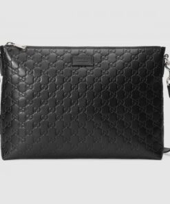 Replica Gucci Black Signature Soft Messenger