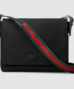 Replica Gucci Black Techno Canvas Messenger Bag