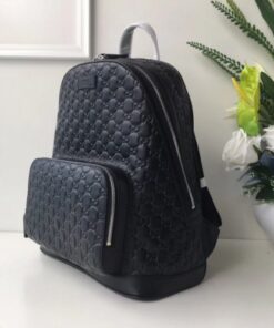 Replica Gucci Black Signature Leather Backpack 2