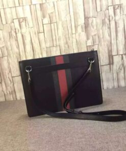 Replica Gucci web and snake leather messenger 429016 black