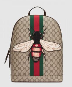 Replica Gucci Web Animalier Backpack With Bee