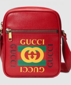 Replica Gucci Red Print Messenger Bag