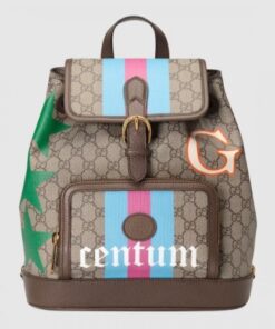 Replica Replica Gucci Backpack In Centum GG Canvas with Interlocking G