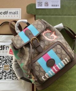 Replica Replica Gucci Backpack In Centum GG Canvas with Interlocking G 2