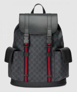 Replica Gucci Black Soft GG Supreme Backpack