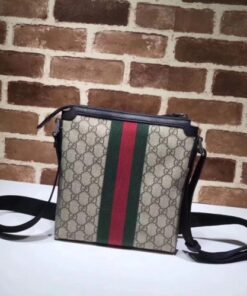 Replica Gucci Web GG Supreme Flat Messenger Bag 2