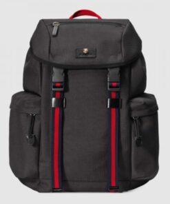 Replica Gucci Black Techno Canvas Large Backpack