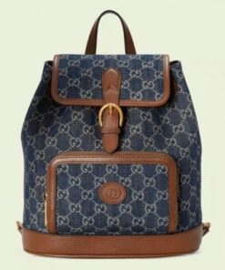 Replica Replica Gucci Interlocking G Backpack In GG Denim Jacquard