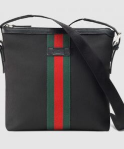 Replica Gucci Black Web Canvas Messenger Bag