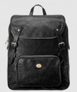 Replica Gucci Medium Backpack In Black Soft Leather