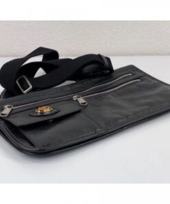 Replica Gucci Medium Messenger Bag In Black Soft Leather bags1221-2 2