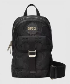 Replica Replica Gucci Off The Grid Sling Backpack In Black GG Nylon