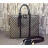 Replica Replica Gucci Medium Briefcase Bag In Black GG Embossed Leather 11